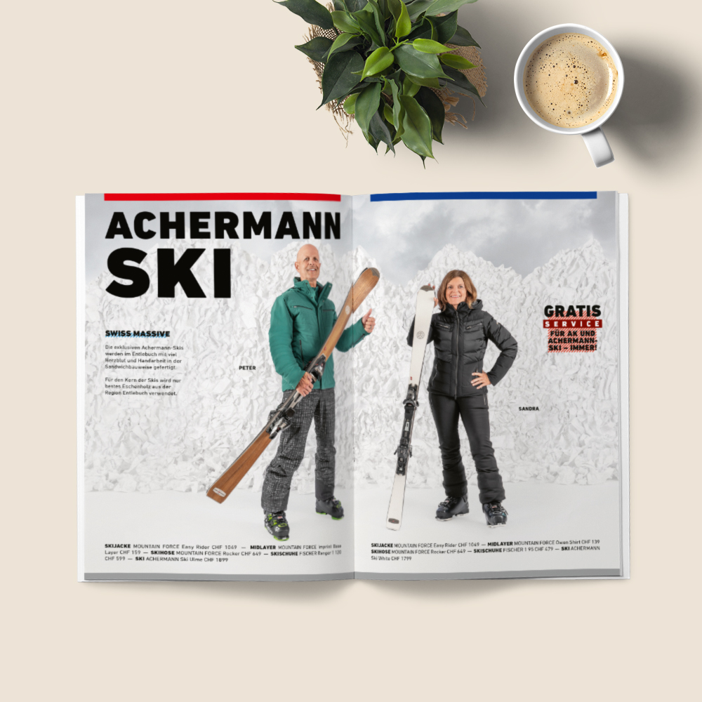 Broschüre: Ski + Sport Achermann